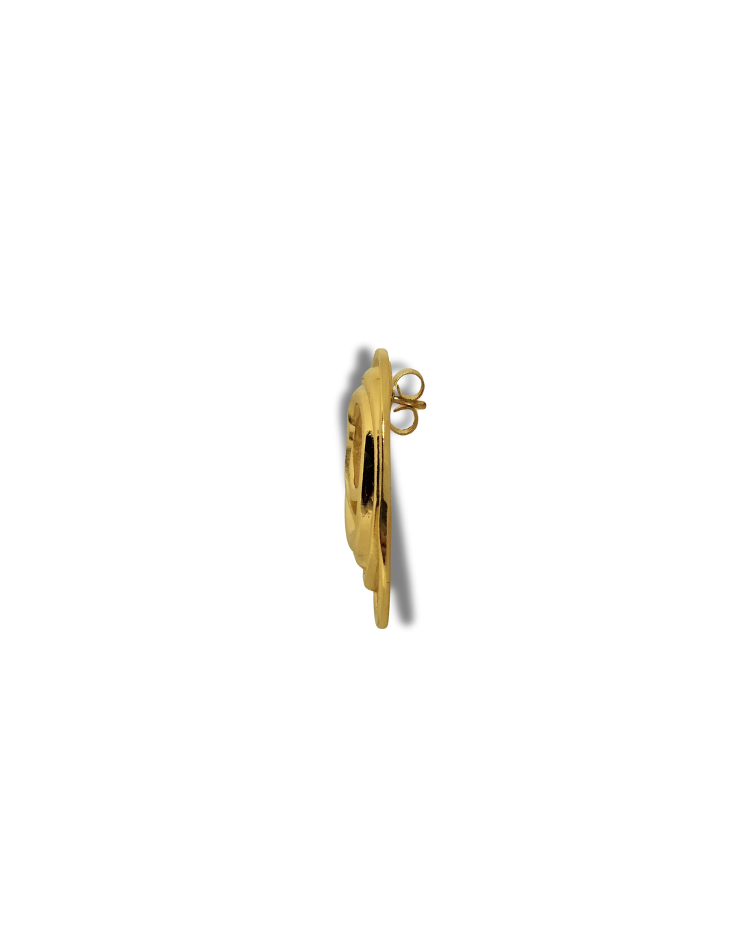 Febae Basics - Goldene ovale Spiralohrringe