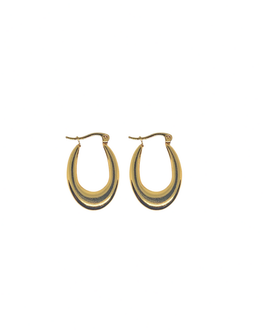 Febae Basics - Goldene offene Creolen