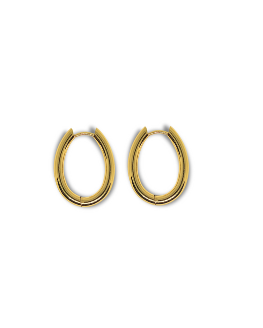 Febae Basics - Goldene ovale Creolen