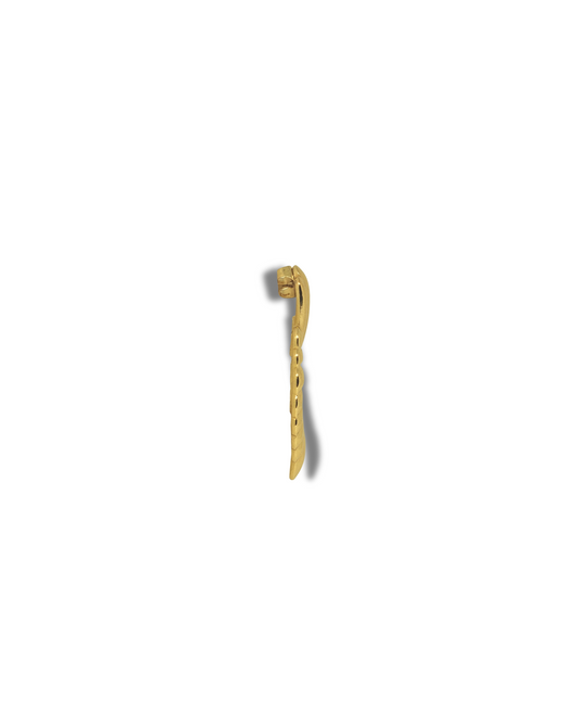 Febae Basics - Goldene segmentierte Bogenohrringe