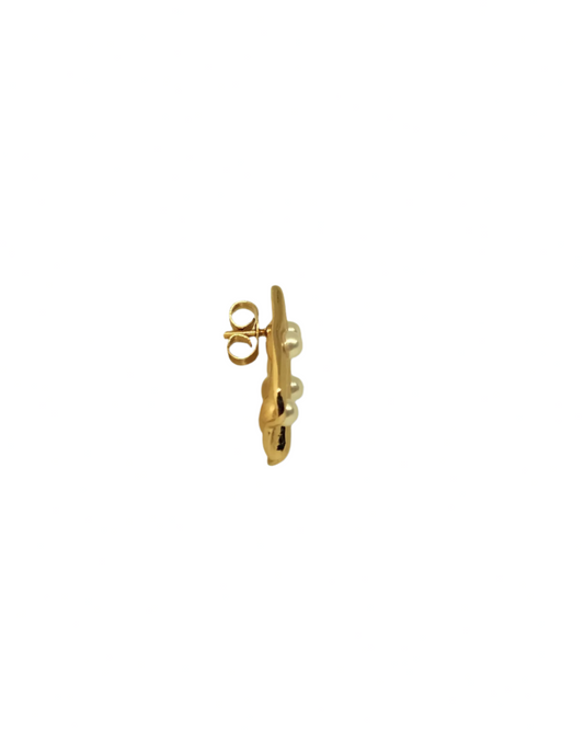 Febae Basics - Goldene Ohrringe mit Perlmutt