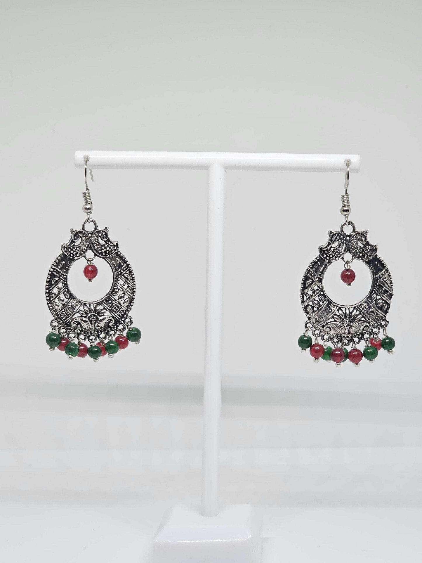 WOMEN TRADITIONAL EARRINGS - Handmade Silver Earrings, Dangle Drop Earrings, Artisan Jewelry, Wedding Earrings for Womens, Earrings for Gift