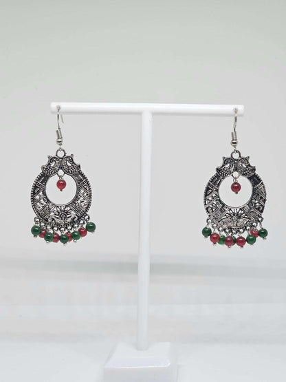 WOMEN TRADITIONAL EARRINGS - Handmade Silver Earrings, Dangle Drop Earrings, Artisan Jewelry, Wedding Earrings for Womens, Earrings for Gift