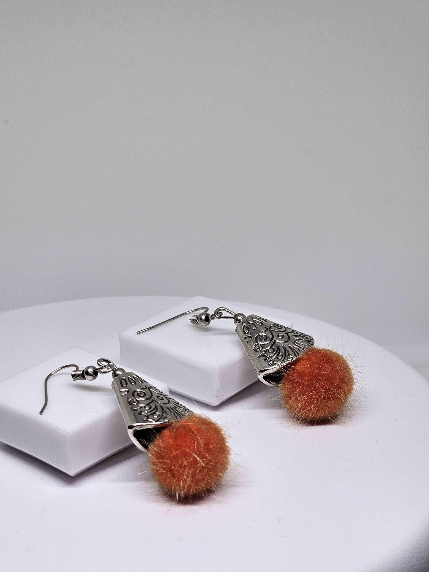 MINMALIST WOMENS EARRINGS - Fabric Buds Silver Earrings, Dangle Drop Earrings, Modern Earrings, Designer Earrings, Fashion Earrings for Gift