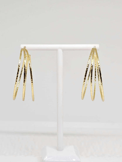 MINMALIST HOOP EARRINGS - Women Hoop Earrings, Handmade Brass Earrings, Modern Jewelry, Artistic Earrings, Aesthetic Earrings, Earrings Gift