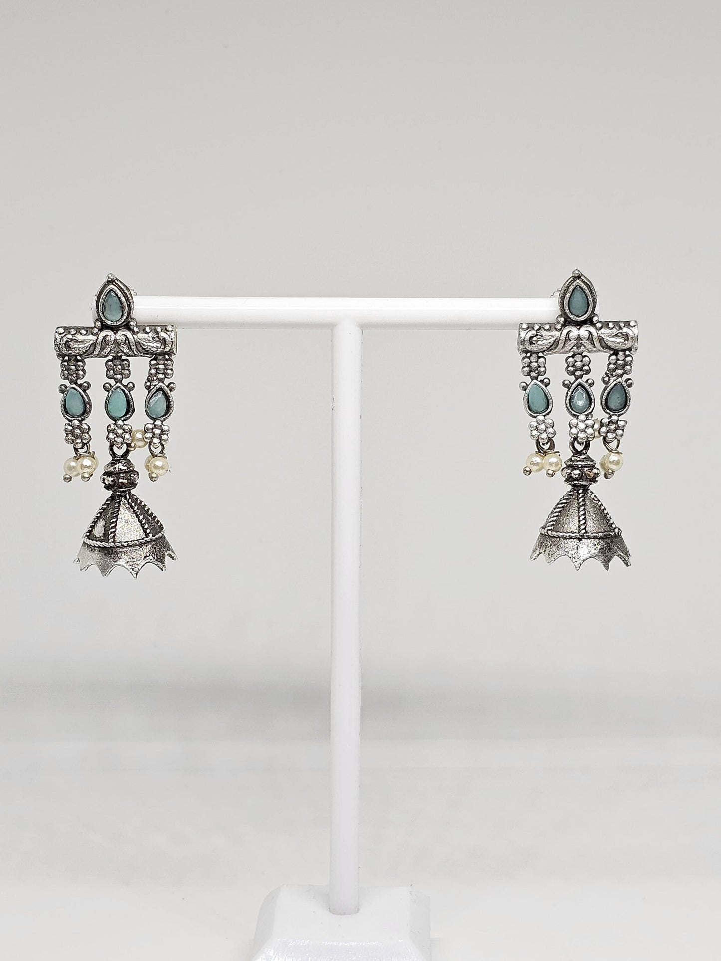 Chandelier Earrings with Pearl Accents