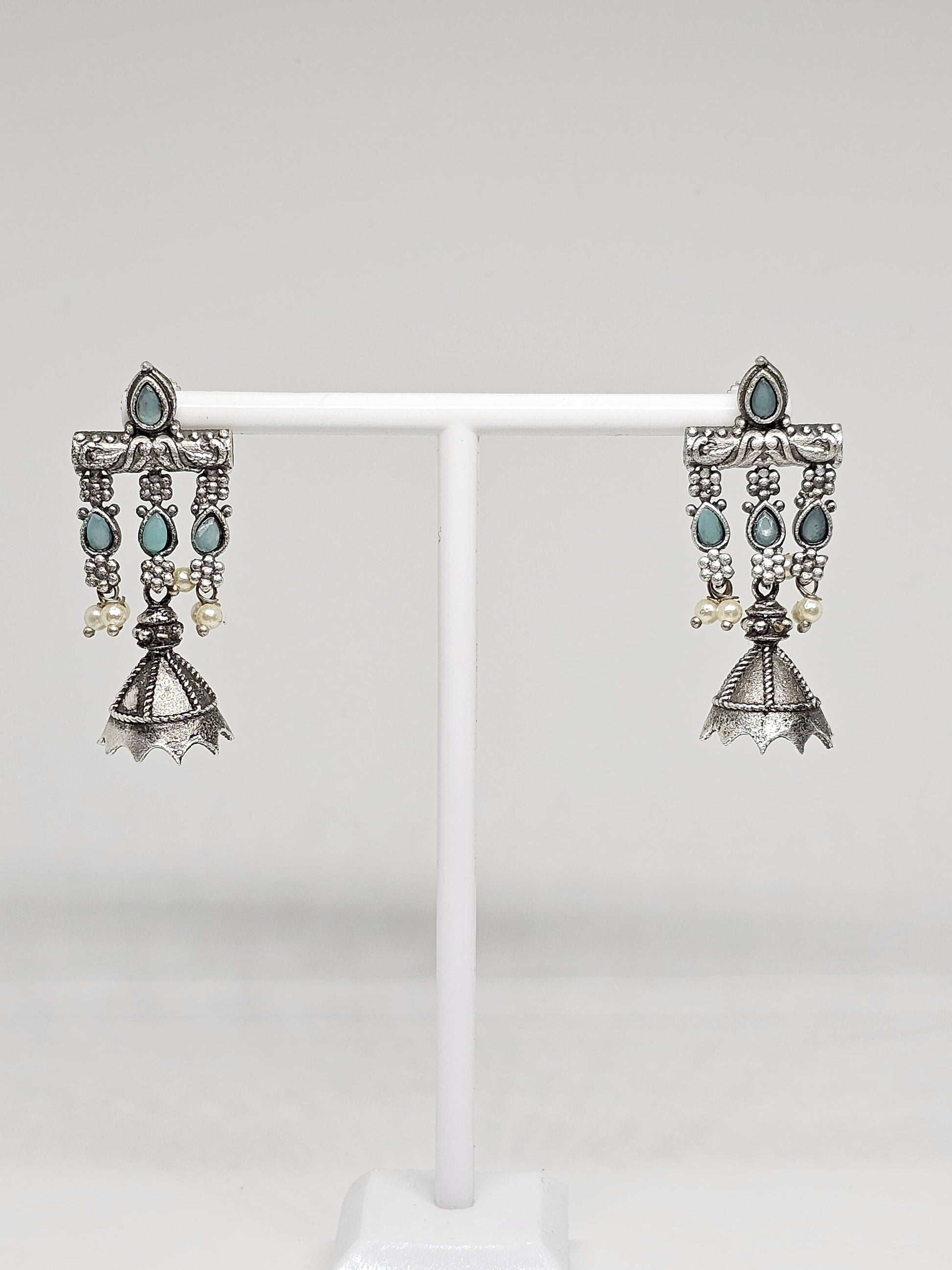 Chandelier Earrings with Pearl Accents