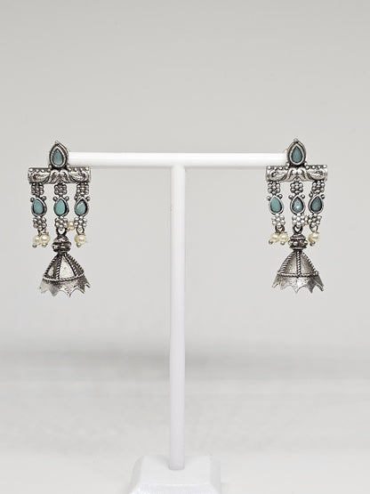 Chandelier Earrings with Pearl Accents