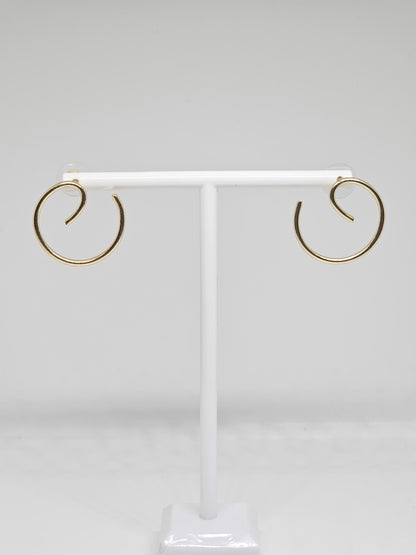 Minimalist Gold Hoop Earrings – Simple Brass Open Circle Design for Everyday Wear, Jewelry for Women, Lightweight and Stylish Accessories