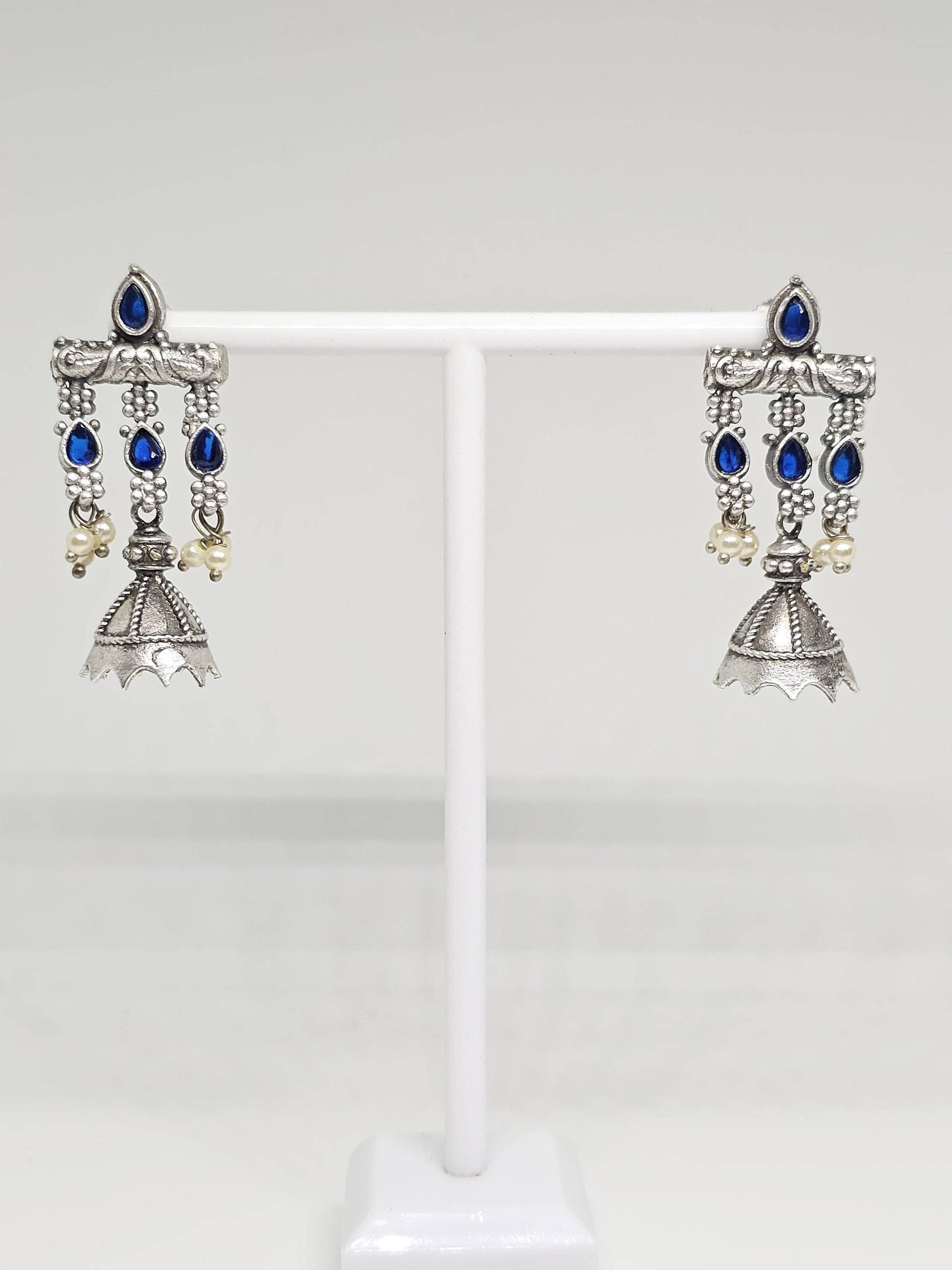 Chandelier Earrings with Pearl Accents