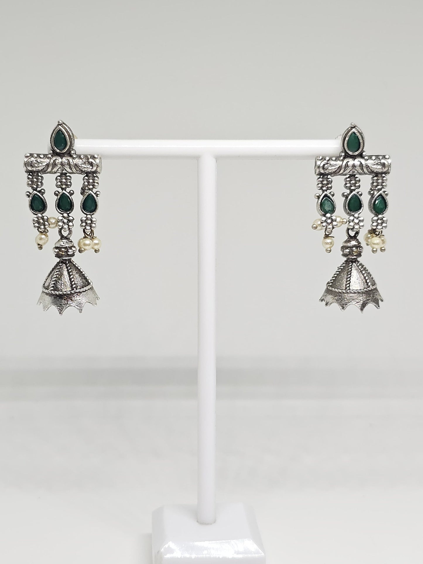 Chandelier Earrings with Pearl Accents