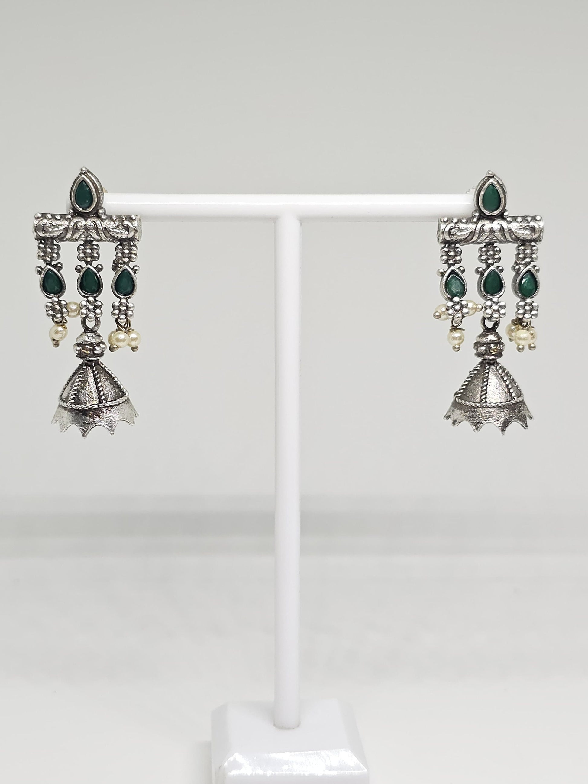 Chandelier Earrings with Pearl Accents