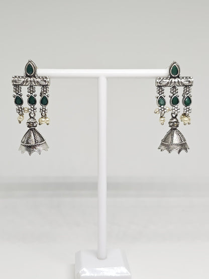 Chandelier Earrings with Pearl Accents