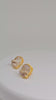 Handmade Gold-Plated Stud Earrings with Natural Mother of Pearl Shell – Elegant Women's Jewelry for Weddings, Parties, and Christmas Gift