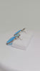 Blue Monalisa Stone Drop Earrings with Silver Finish - Boho Style Handmade Jewelry, Ethnic Indian Fashion Accessory , Leaf and Oval shaped