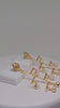 Modern Gold Plated Brass Geometric Dangle Earrings with Faux Pearl Accents and Shell-Inspired Studs, Unique Jewelry for Women, Christmas