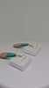 HANDMADE WOOD EARRINGS - Wood Resin Earrings, Statement Earrings, Green Resin Earring, Artistic Jewelry Gift, Womens Drop Earrings for Gifts