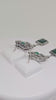 Elegant Antique Silver Tone Statement Dangle Earrings with Green Monalisa Stone, Boho Vintage Style Jewelry for Women - Fashion Accessory