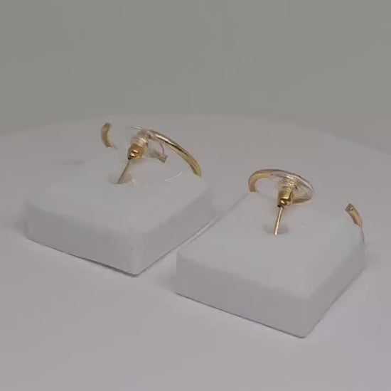 Minimalist Gold Hoop Earrings – Simple Brass Open Circle Design for Everyday Wear, Jewelry for Women, Lightweight and Stylish Accessories