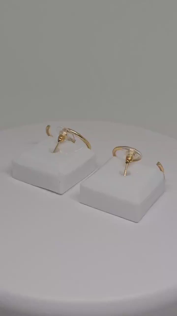 Minimalist Gold Hoop Earrings – Simple Brass Open Circle Design for Everyday Wear, Jewelry for Women, Lightweight and Stylish Accessories