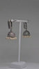 Silver Jhumka Earrings with Grey Stone and Pearl Dangles, Traditional Indian Jewelry, Handcrafted Ethnic Statement Earrings, Boho Accessory