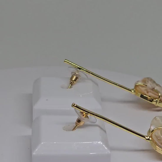 Handcrafted Baroque Pearl Drop Earrings with Minimalist Brass Hooks – Lightweight Statement Jewelry for Women, Ideal for Weddings, Parties