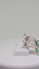 Handcrafted Silver-Plated Elephant Motif Earrings with Tribal Design, Featuring Green or Brown Stone Drops, Lightweight Dangle Jewelry
