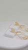 Brass Gold-Plated Double Teardrop Earrings with Pearl Accent - Chic and Stylish Jewelry for Everyday and Special Occasions - Gift Ideas